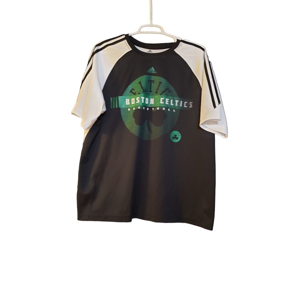 Boston Celtics Adidas Warmup Shoot Around Jersey‎ Short Sleeve M Black Green